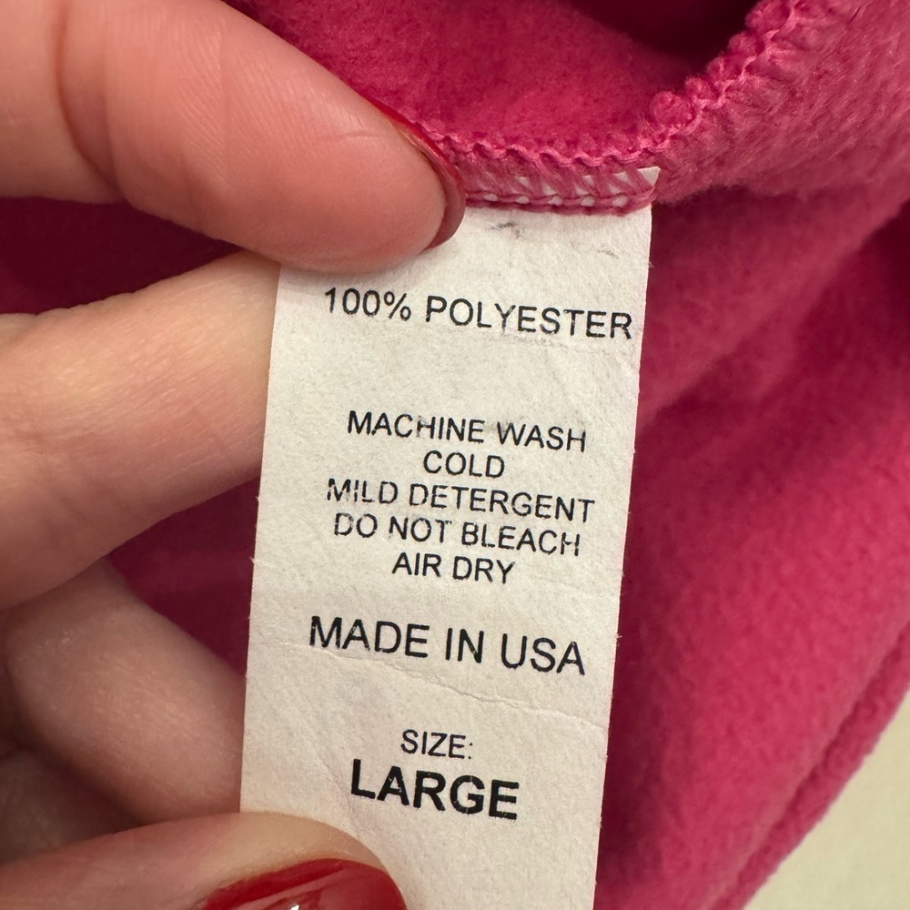 EUC! Nantucket Fleece Tunic with Cowl Neck in Berry, sz L - Picture 9 of 10